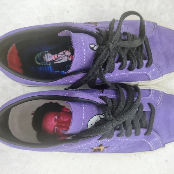 Converse Men's Sneakers Purple Black Multicolor Graphic - Picture 6 of 7